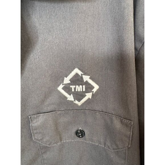 Dickies Men's TMI Gray Shirt Size XL short sleeve collared button down polyester - Picture 3 of 7